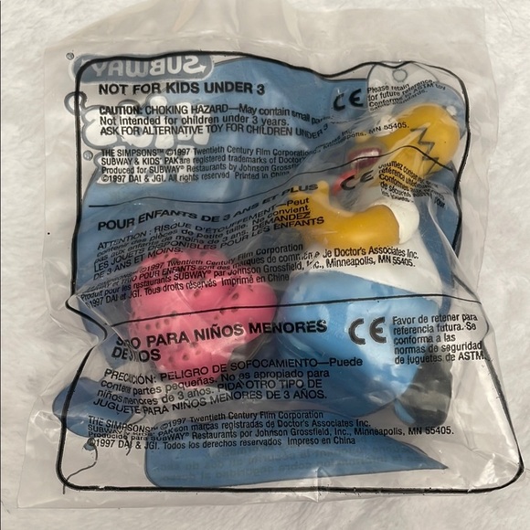 Other - Homer Simpson Figure Vintage The Simpsons Donut Chasing Subway Toy 1997